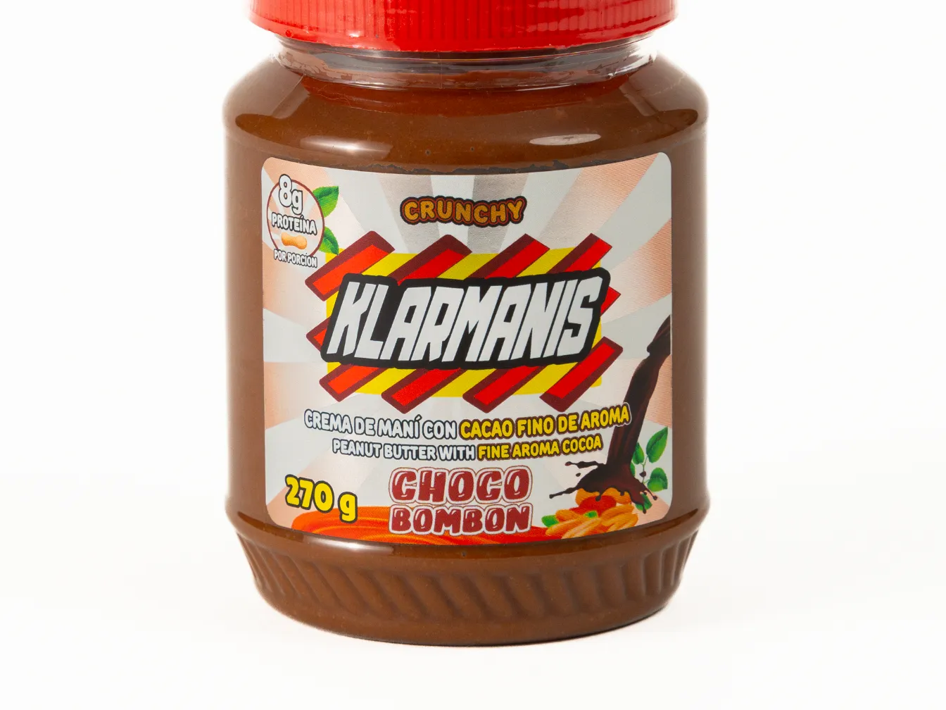 Crema de Maní con Cacao Fino de Aroma Choco Bombon KLARMANIS - Imagen 2