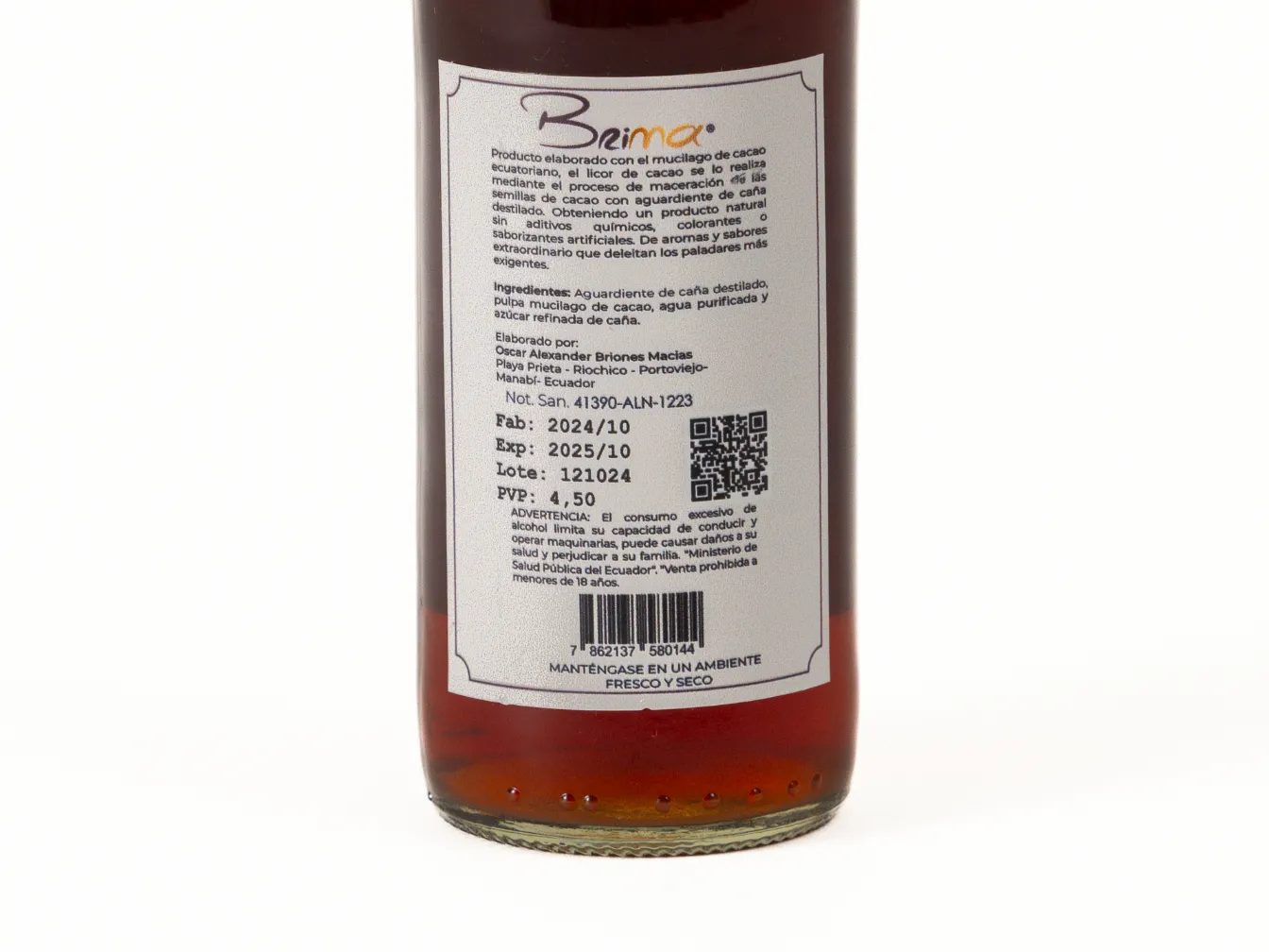 Licor de Cacao Semidulce BRIMA - Imagen 4